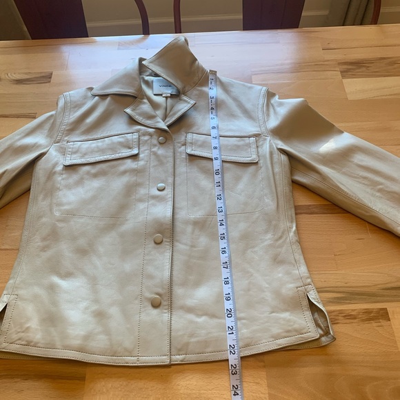 NWT Vince leather jacket oatmeal size S/P - Picture 8 of 16